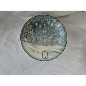 INTESA HOME HOLIDAY SNOW CHRISTMAS TREE GREEN 1 Pasta Bowls 9 3/8" NWT